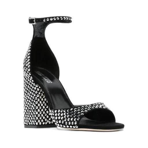 Crystal Decorated High-Heeled Sandals