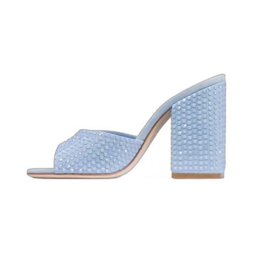 Embellished Slip-On Mules