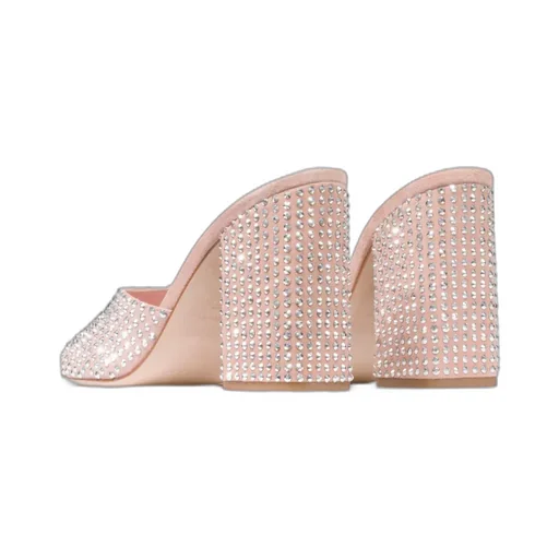 Embellished Slip-On Mules