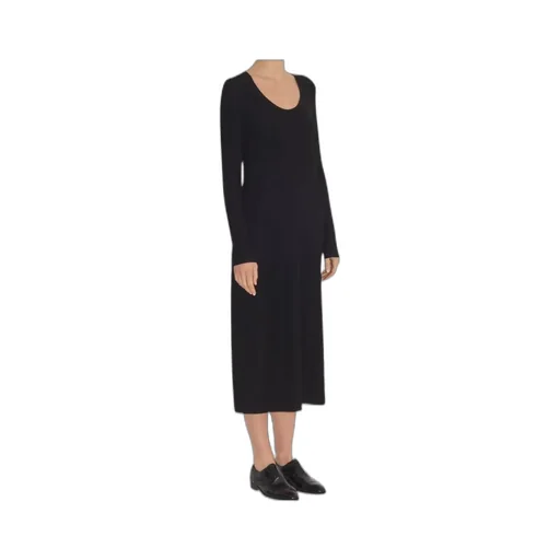 Tina Crew Neck Long Sleeve Jersey Midi Dress