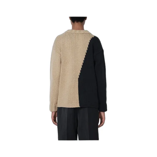 Logo Color-Matching Knitted Sweater