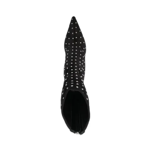 Pointed High-Heeled Ankle Boots