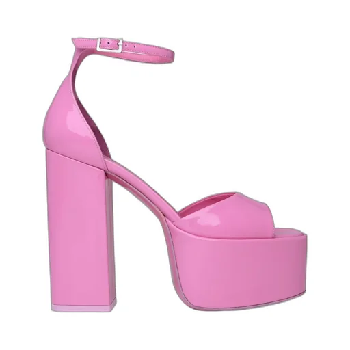 130Mm Patent-Leather Platform Sandals