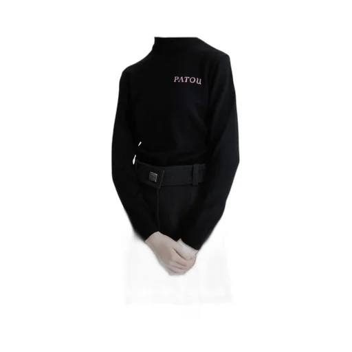 Logo Intarsia Turtleneck Knit Sweater