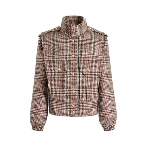 Plaid Bomber Jacket