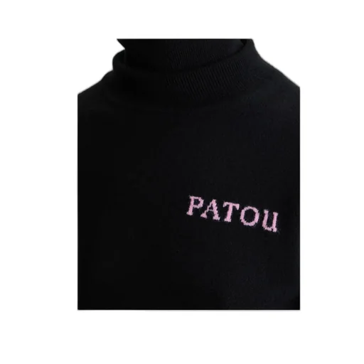 Logo Intarsia Turtleneck Knit Sweater