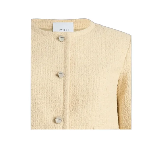 Collarless Tweed Jacket
