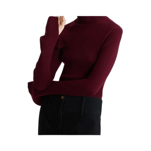 Turtleneck Ribbed Sweater