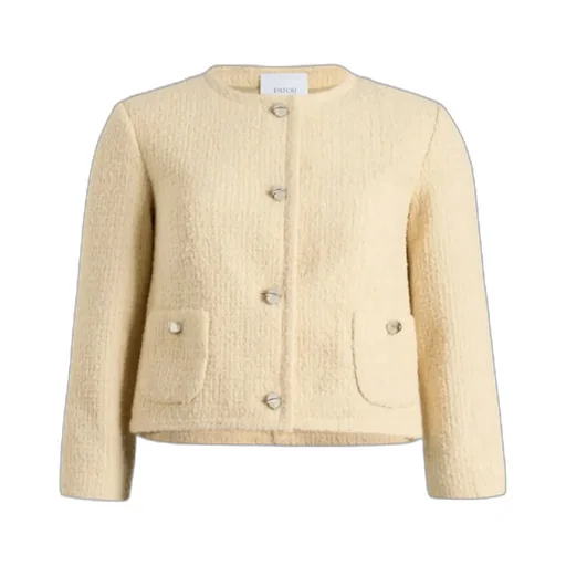 Collarless Tweed Jacket