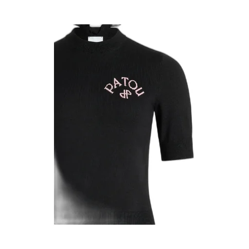 Logo Embroidered Mockneck T-Shirt