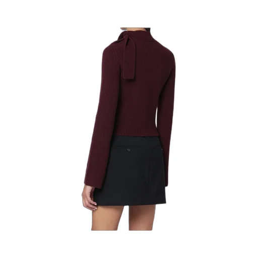 Scarf Collar Long Sleeve Sweater