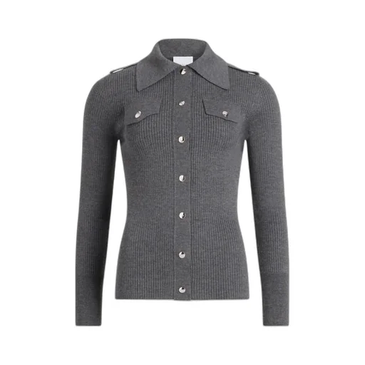 Ribbed Collared Cardigan