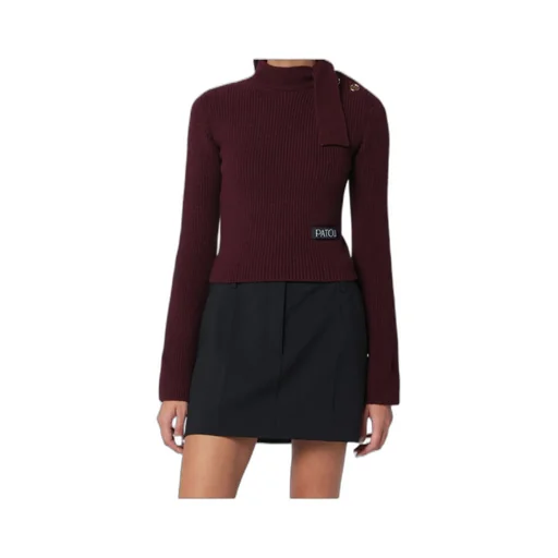 Scarf Collar Long Sleeve Sweater