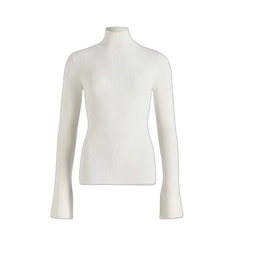 Turtleneck Long-Sleeve Knit Top