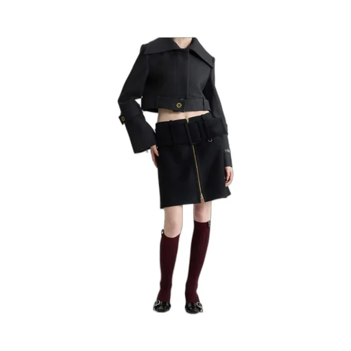 Collared Cropped Jacket