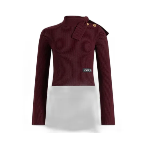Logo Patch Long-Sleeve Knit Sweater