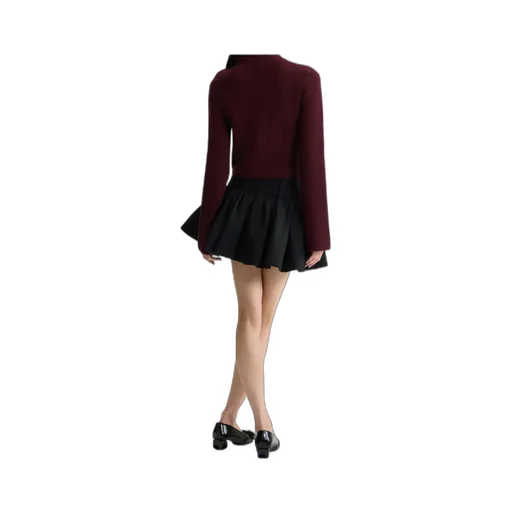 Belted Bubble Mini Skirt