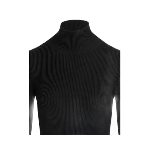 Ribbed Mock-Neck Sweater