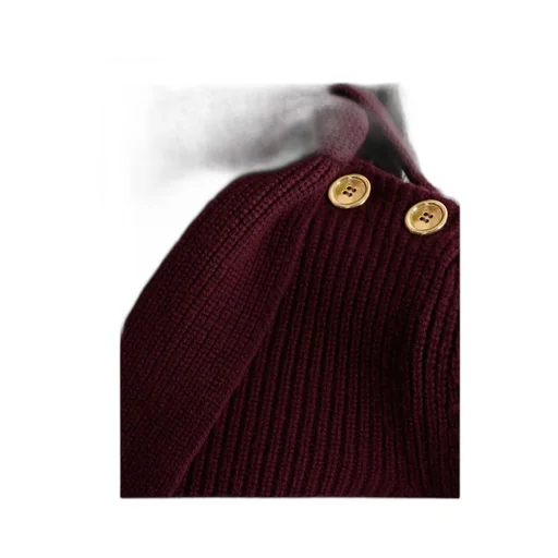 Logo Patch Long-Sleeve Knit Sweater