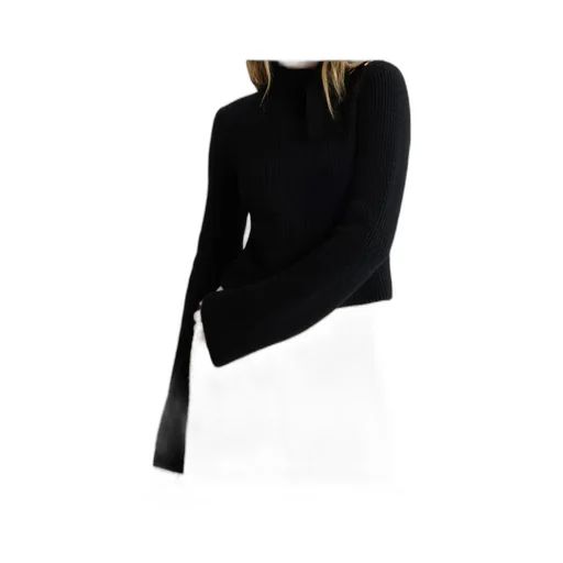 Logo Patch Long-Sleeve Knit Sweater