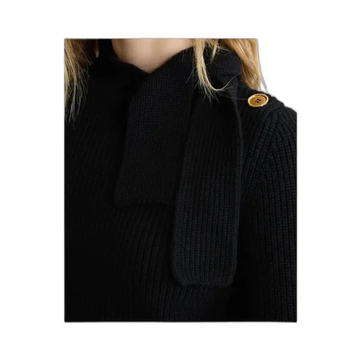 Logo Patch Long-Sleeve Knit Sweater
