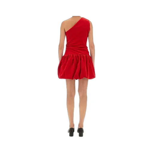 One-Shoulder Balloon Hem Mini Dress