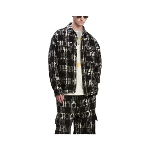 Monogram Pattern Drop Shoulder Shirt