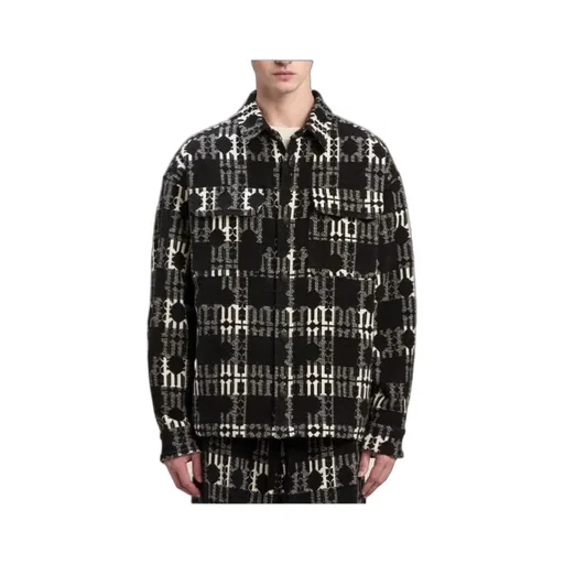 Monogram Pattern Drop Shoulder Shirt
