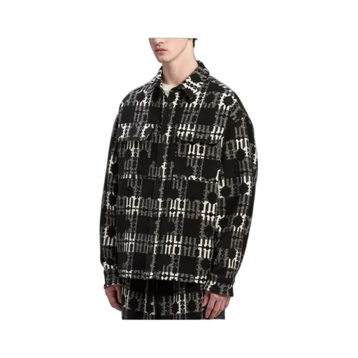 Monogram Pattern Drop Shoulder Shirt