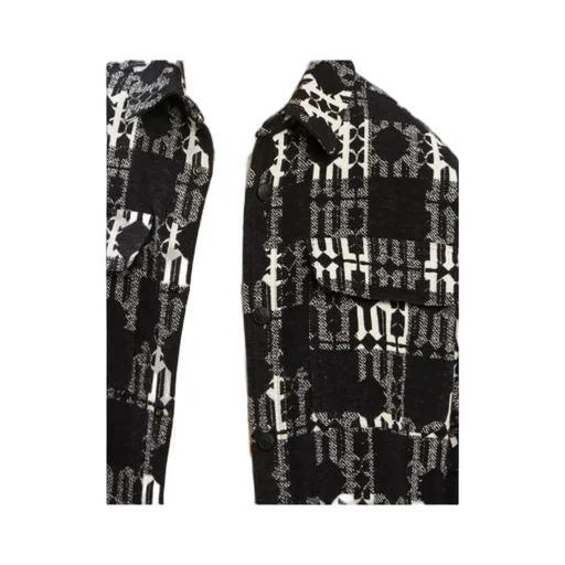 Monogram Pattern Drop Shoulder Shirt