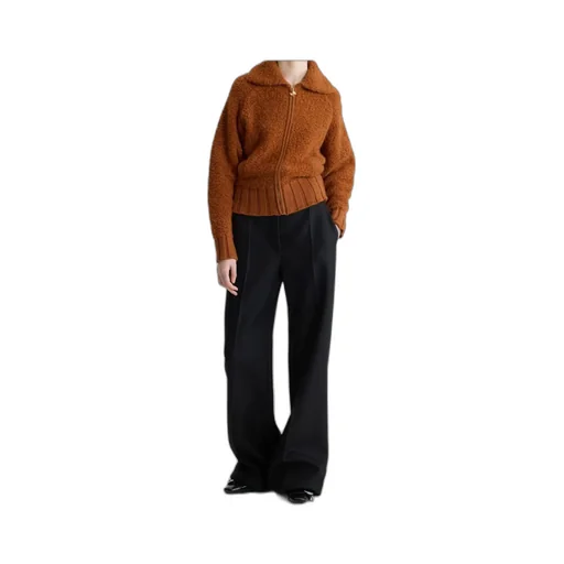 Bouclé Zip-Front Jacket