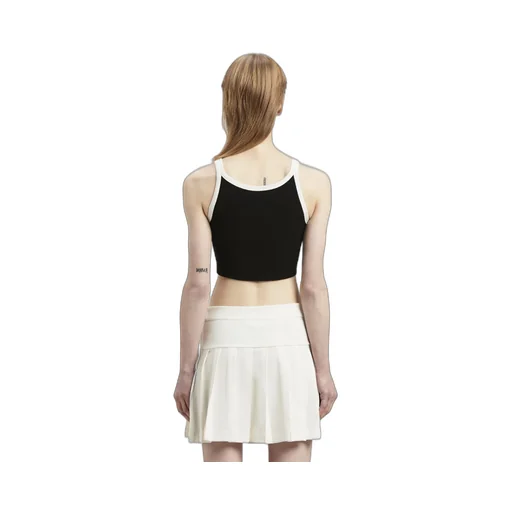Pa Monogram Embroidered Cropped Tank Top