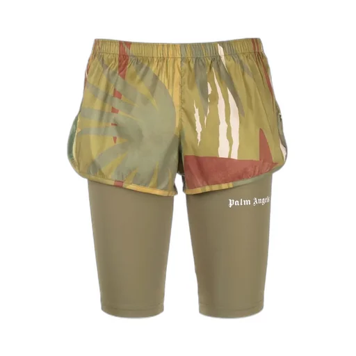 Double-Layer Jungle Print Shorts