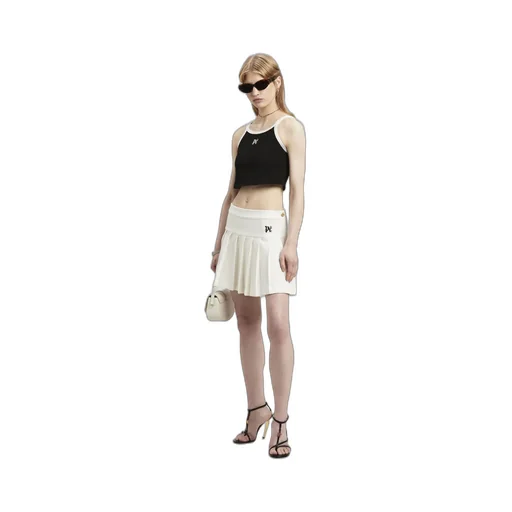 Pa Monogram Embroidered Cropped Tank Top
