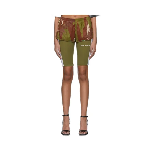 Double-Layer Jungle Print Shorts