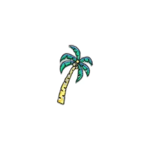 Embroidered Palm-Tree Drawstring Shorts