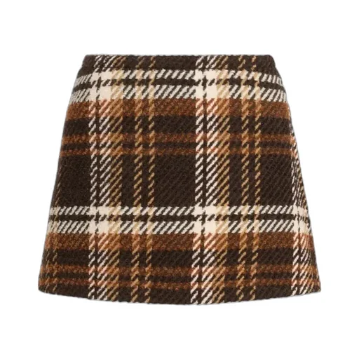 Plaid Pattern Mini Skirt