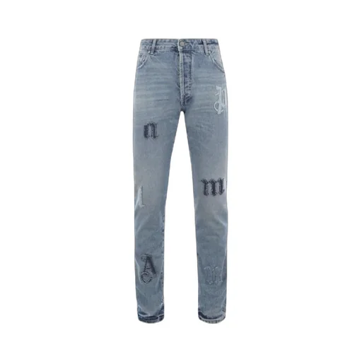 Logo Patch Straight-Leg Jeans