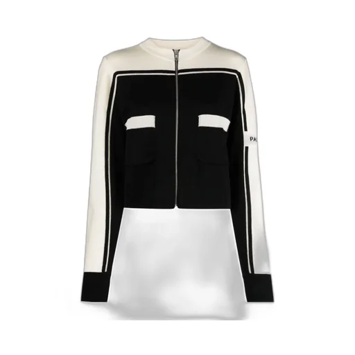 Logo Intarsia Zipped Cardigan