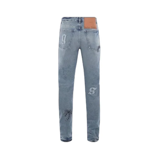 Logo Patch Straight-Leg Jeans