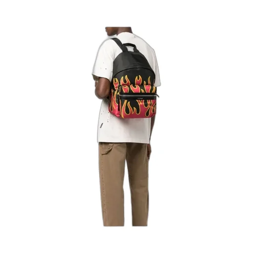 Flames Print Backpack