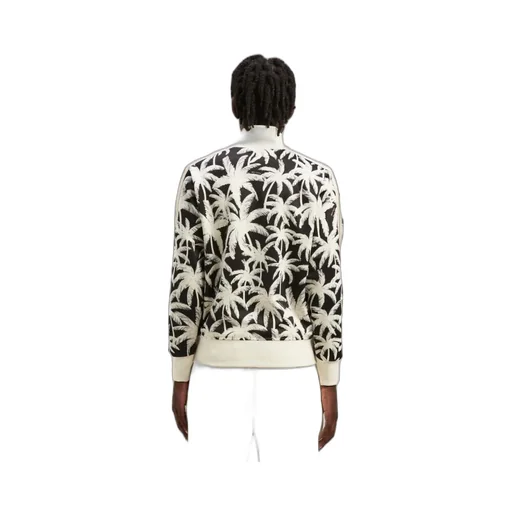 Palm-Printed Side Stripe Detailed Track Jacket