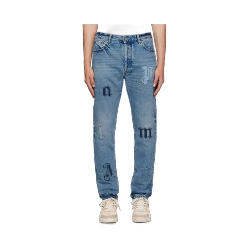 Logo Patch Straight-Leg Jeans