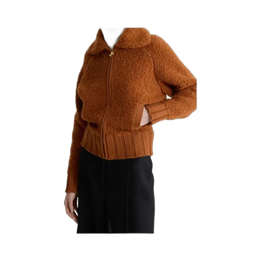 Bouclé Zip-Front Jacket