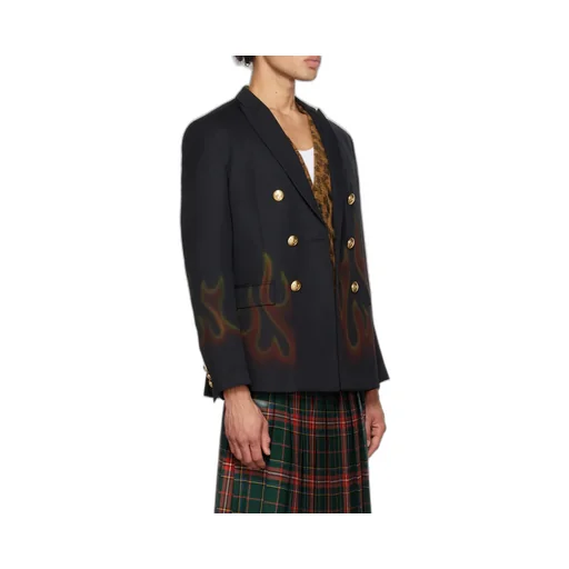Burning Double-Breasted Blazer