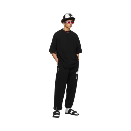 Painted Logo Print Track Trousers