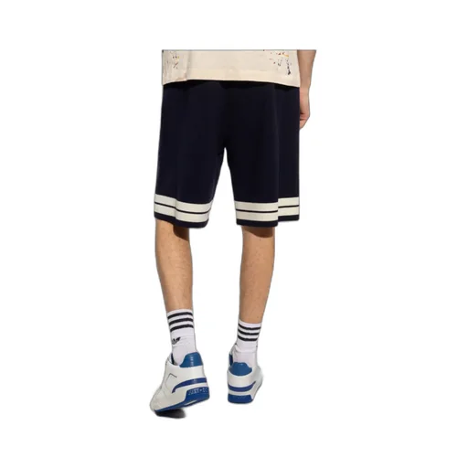 Horizontal-Stripe Print Shorts