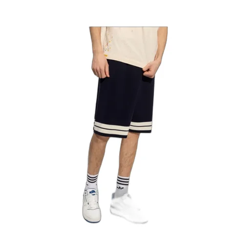 Horizontal-Stripe Print Shorts