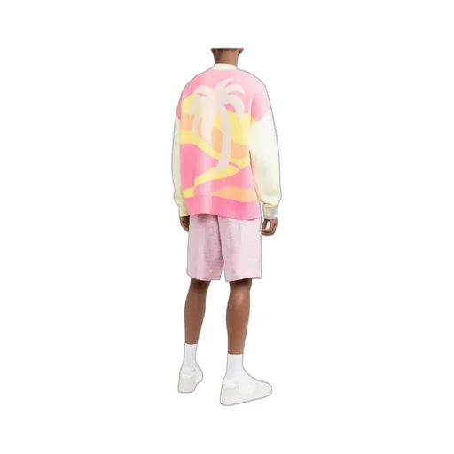 Palm Intarsia Crewneck Sweater