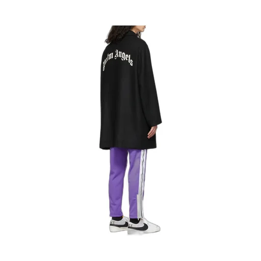 Logo-Printed Single Breasted Coat